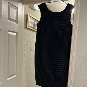 Ashley Stewart Navy Blue Sheath Midi Dress